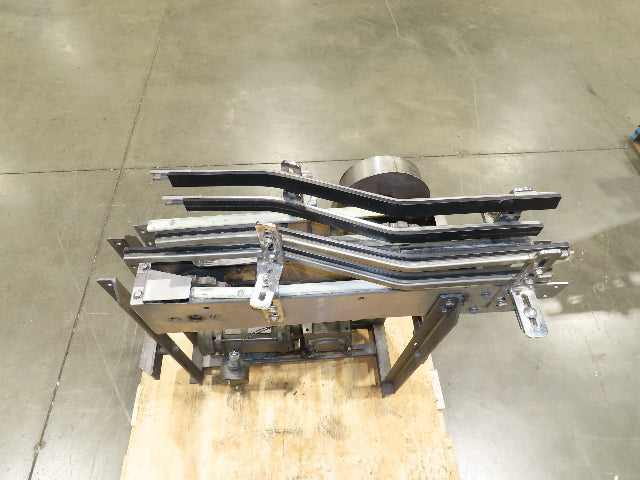 3.25" Tabletop Stainless Bottle Conveyor 2-Belt Transfer 30" Drive -Bad Motor