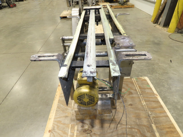 Arrowhead 3.25" Tabletop Stainless Bottle Conveyor 3-Belt Transfer 48" Drive 3PH
