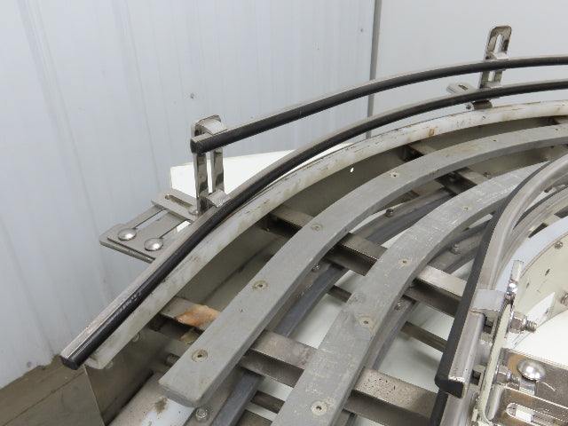 Arrowhead 12" Tabletop Belt Stainless Bottle Conveyor 90° Curve Section 51"