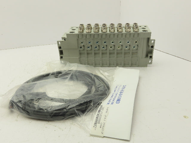 Numatics I63BA4Z2KN00030 120V Pneumatic Solenoid Valve 8-Station Manifold Assy