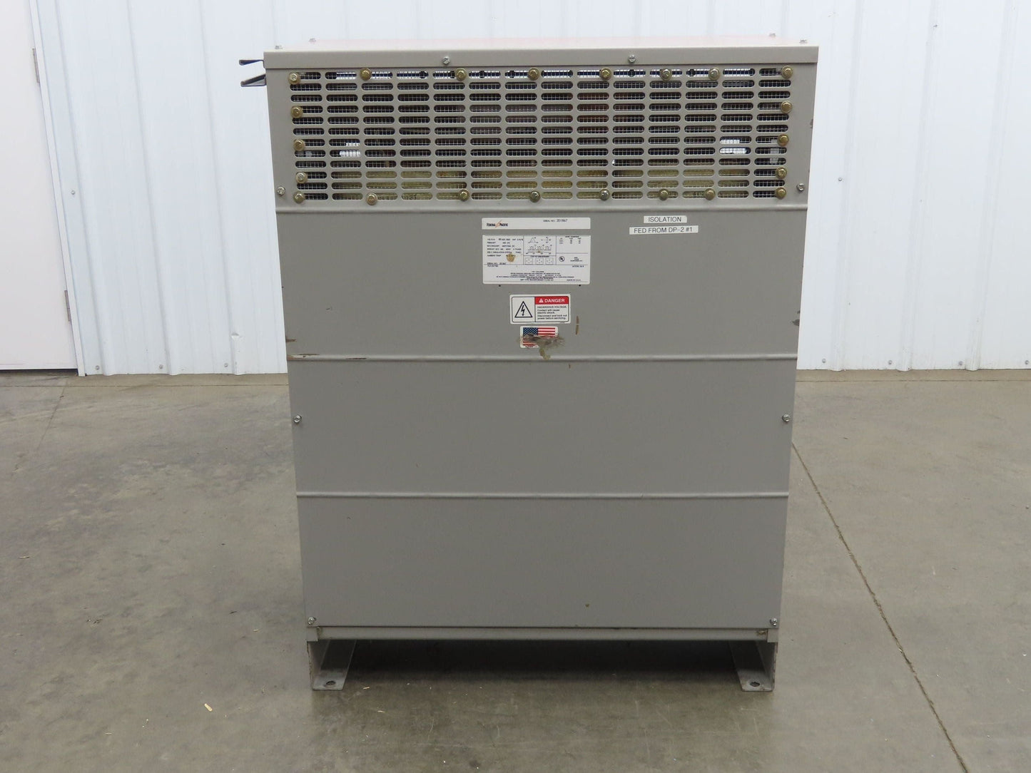 Federal Pacific 36B Isolation Transformer 145kva 3Ph HV 460 LV 460Y/266