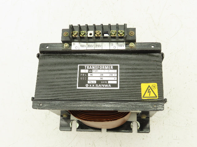 K.K Sanwa TYP1SB1K21T Industrial Transformer PRI 200-210V SEC 100V