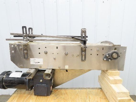 Arrowhead 3.25" Tabletop Belt Stainless Bottle Conveyor 36" Chain Drive 460V 3PH