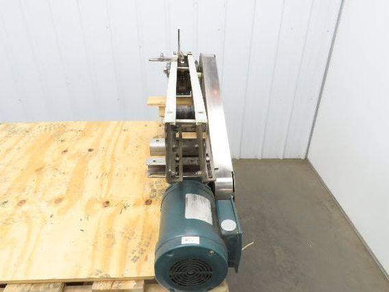 Arrowhead 3.25" Tabletop Belt Stainless Bottle Conveyor 36" Chain Drive 460V 3PH