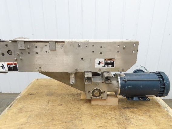 Arrowhead 3.25" Tabletop Belt Stainless Bottle Conveyor 36" Chain Drive 460V 3PH