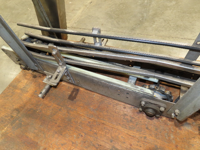 3.25" Tabletop Stainless Bottle Conveyor 2-Belt Shielded Transfer Overhead Drive