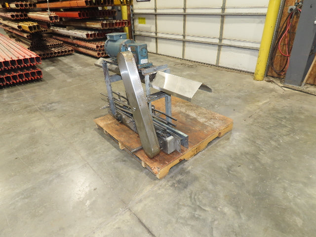 3.25" Tabletop Stainless Bottle Conveyor 2-Belt Shielded Transfer Overhead Drive
