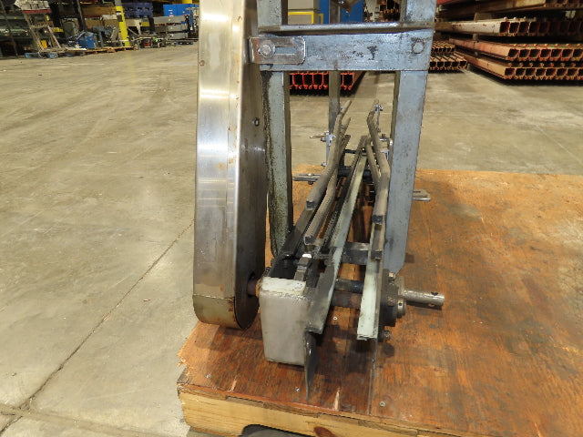 3.25" Tabletop Stainless Bottle Conveyor 2-Belt Shielded Transfer Overhead Drive
