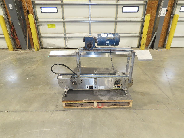 3.25" Tabletop Stainless Bottle Conveyor 2-Belt Shielded Transfer Overhead Drive