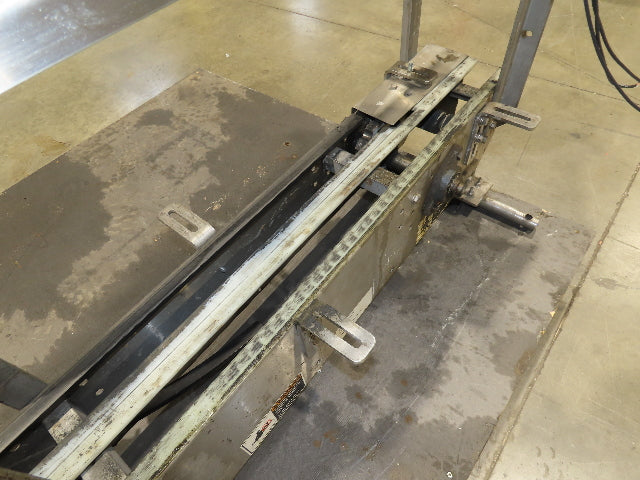 3.25" Tabletop Stainless Bottle Conveyor 2-Belt Shielded Transfer Overhead Drive