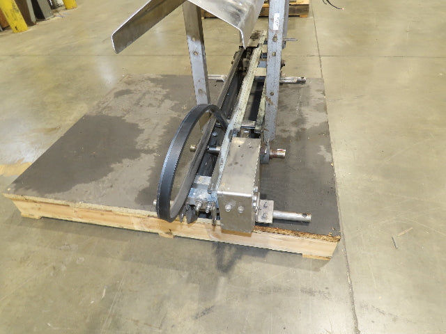 3.25" Tabletop Stainless Bottle Conveyor 2-Belt Shielded Transfer Overhead Drive