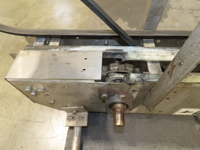 3.25" Tabletop Stainless Bottle Conveyor 2-Belt Shielded Transfer Overhead Drive