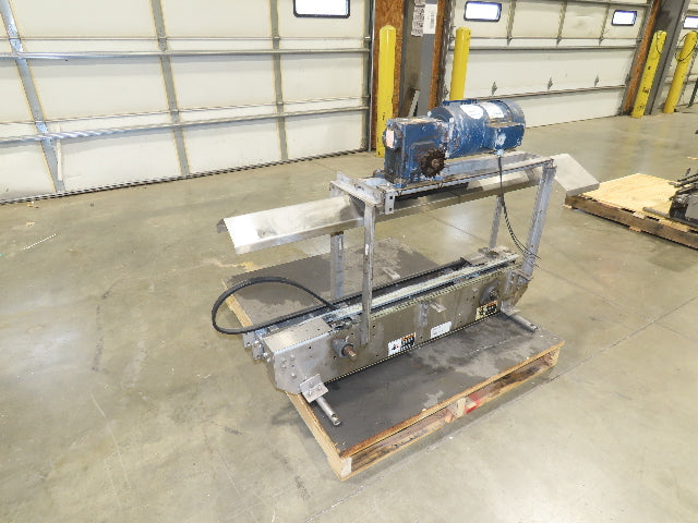 3.25" Tabletop Stainless Bottle Conveyor 2-Belt Shielded Transfer Overhead Drive