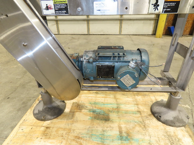 Arrowhead 3.25" Tabletop Stainless Bottle Conveyor 2-Belt Transfer 48" Drive