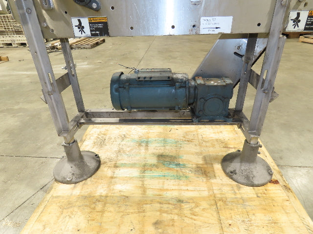 Arrowhead 3.25" Tabletop Stainless Bottle Conveyor 2-Belt Transfer 48" Drive