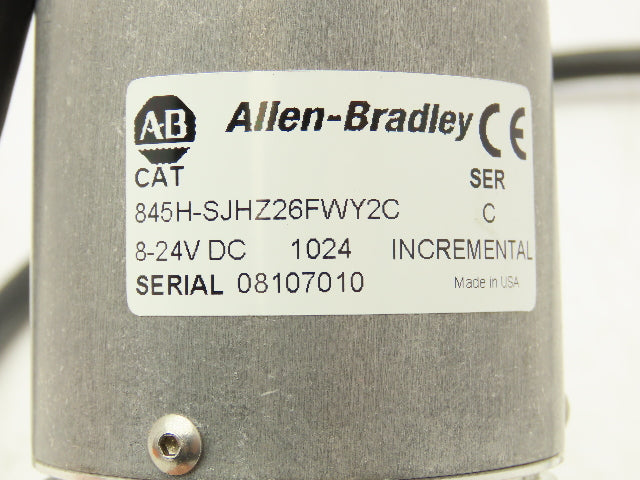 Allen Bradley 845H-SJHZ26FWY2C Size 25 Optical Incremental Encoder 3/8" Shaft