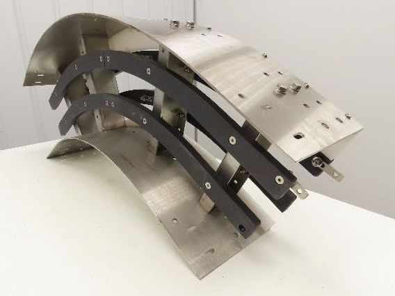 Arrowhead 10" Tabletop Belt Steel Bottle Conveyor 60° Curve 40"L x 7-5/8"H