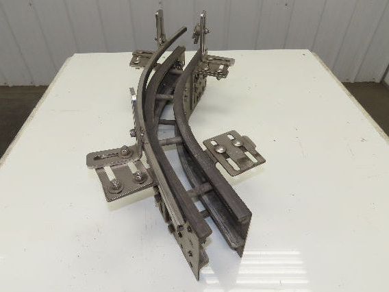 Arrowhead 3.25" Tabletop Belt Stainless Bottle Conveyor 45° Curve 26"L x 5-5/8"H