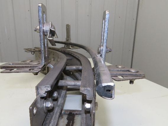 Arrowhead 3.25" Tabletop Belt Stainless Bottle Conveyor 45° Curve 26"L x 5-5/8"H