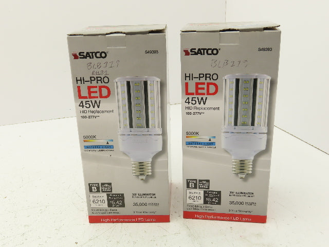 Satco S49393 HI-PRO LED Light Bulb Corncob 45W 100-277V 6210 Lumens Lot of 2