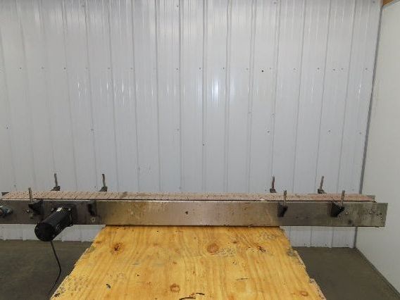 4.5"x 7' 6" Tabletop Belt Stainless Bottle Conveyor 90VDC End Drive