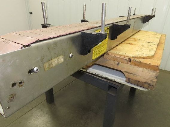4.5"x 7' 6" Tabletop Belt Stainless Bottle Conveyor 90VDC End Drive