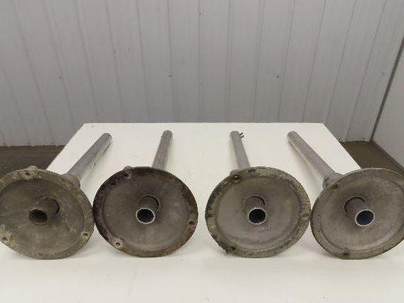 Aluminum Pedestal Base Round Pipe Conveyor Leg Stand Adj Height 24"-28" Set of 4