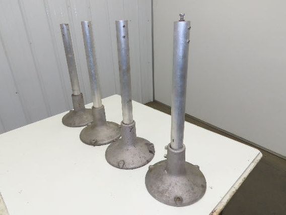 Aluminum Pedestal Base Round Pipe Conveyor Leg Stand Adj Height 24"-28" Set of 4