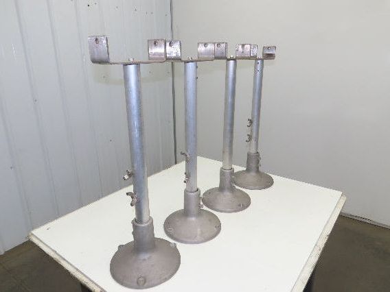 8" Tabletop Conveyor Aluminum Pedestal Round Pipe Leg Stand 28"-32"H Set of 4