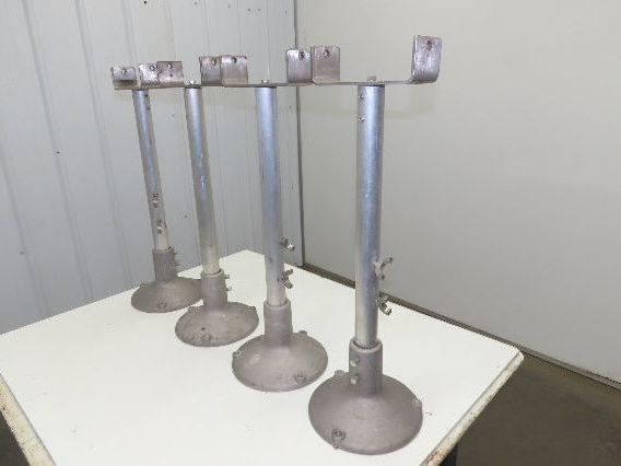 8" Tabletop Conveyor Aluminum Pedestal Round Pipe Leg Stand 28"-32"H Set of 4