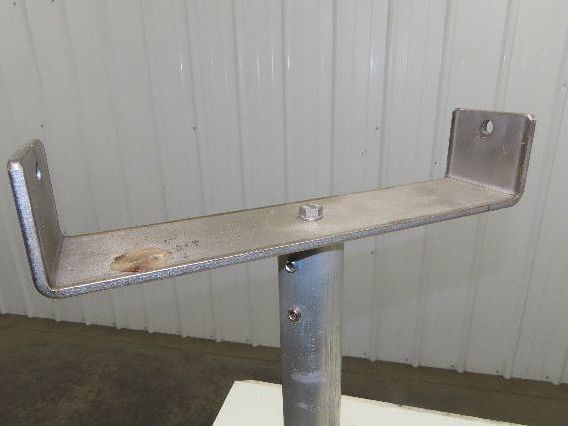 12.5" Tabletop Conveyor Aluminum Pedestal Round Pipe Leg Stand 27"-31"H Set of 2