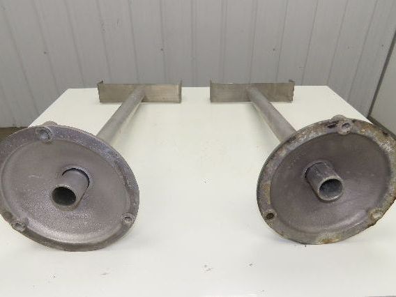 12.5" Tabletop Conveyor Aluminum Pedestal Round Pipe Leg Stand 27"-31"H Set of 2