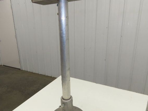 12.5" Tabletop Conveyor Aluminum Pedestal Round Pipe Leg Stand 27"-31"H Set of 2