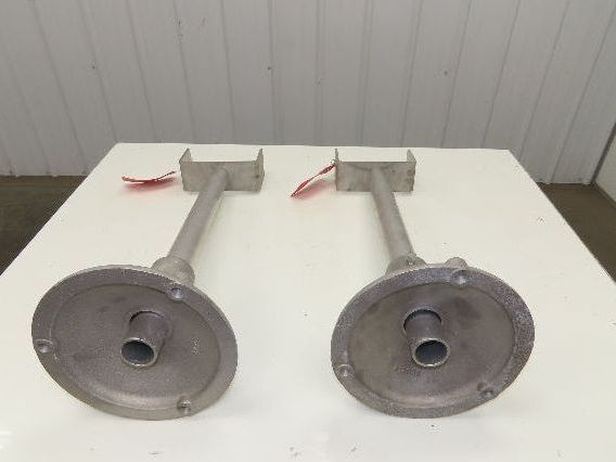 7" Tabletop Conveyor Aluminum Pedestal Round Pipe Leg Stand 24"-28"H Set of 2