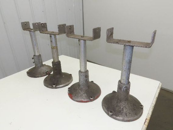 7" Tabletop Conveyor Aluminum Pedestal Round Pipe Leg Stand 16"-20"H Set of 4