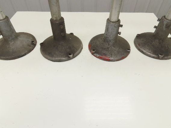 7" Tabletop Conveyor Aluminum Pedestal Round Pipe Leg Stand 16"-20"H Set of 4