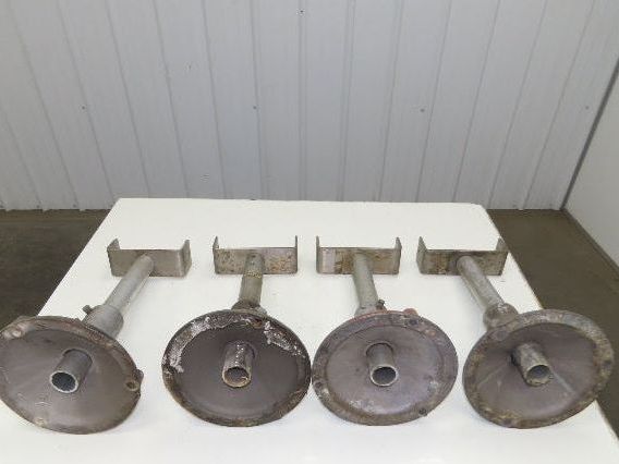 7" Tabletop Conveyor Aluminum Pedestal Round Pipe Leg Stand 16"-20"H Set of 4
