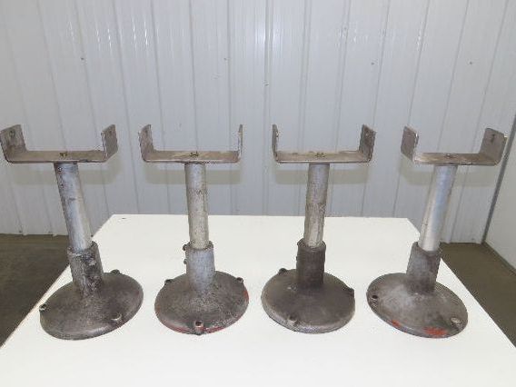 7" Tabletop Conveyor Aluminum Pedestal Round Pipe Leg Stand 16"-20"H Set of 4