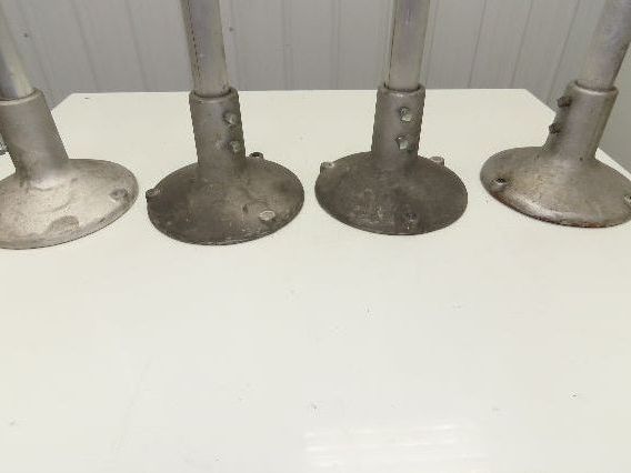 3.75" Tabletop Conveyor Aluminum Pedestal Round Pipe Leg Stand 25"-29"H Set of 4