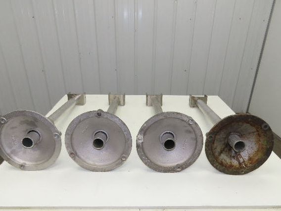 3.75" Tabletop Conveyor Aluminum Pedestal Round Pipe Leg Stand 25"-29"H Set of 4