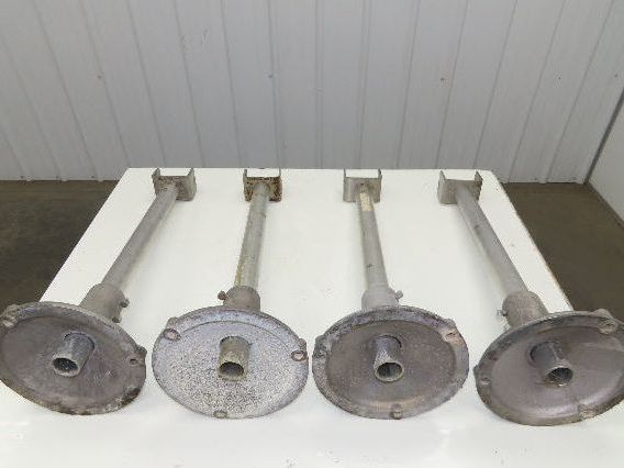 3.75" Tabletop Conveyor Aluminum Pedestal Round Pipe Leg Stand 27"-31"H Set of 4