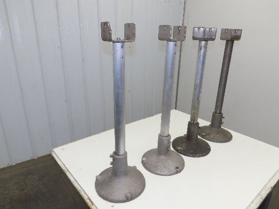 3.75" Tabletop Conveyor Aluminum Pedestal Round Pipe Leg Stand 28"-32"H Set of 4