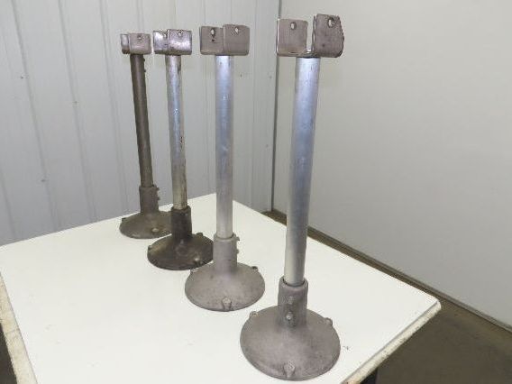 3.75" Tabletop Conveyor Aluminum Pedestal Round Pipe Leg Stand 28"-32"H Set of 4