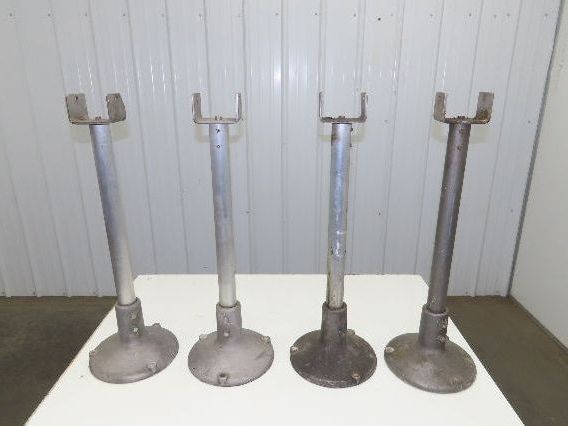 3.75" Tabletop Conveyor Aluminum Pedestal Round Pipe Leg Stand 28"-32"H Set of 4