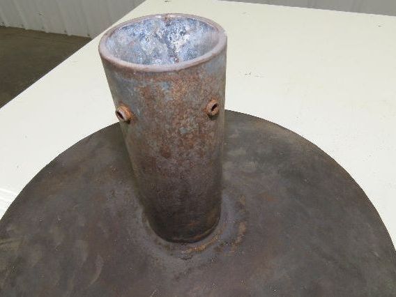 14" Steel Pedestal Base Round Pipe Conveyor Leg Stand Adj Height Lot of 3