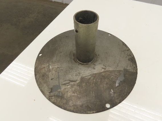 14" Steel Pedestal Base Round Pipe Conveyor Leg Stand Adj Height Lot of 3