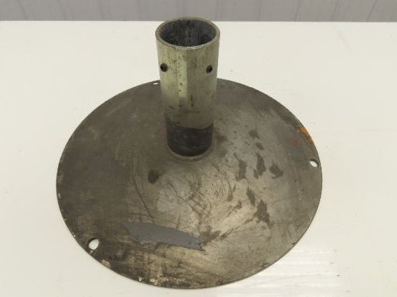 14" Steel Pedestal Base Round Pipe Conveyor Leg Stand Adj Height Lot of 3