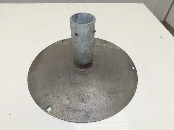 14" Steel Pedestal Base Round Pipe Conveyor Leg Stand Adj Height Lot of 3