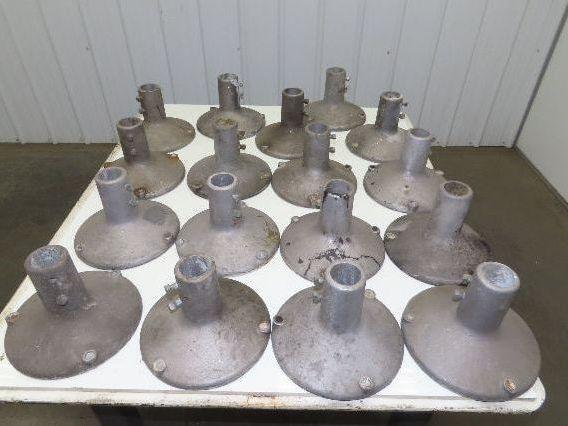10" Cast Aluminum Pedestal Base Round Pipe Conveyor Leg Stand Adj Height