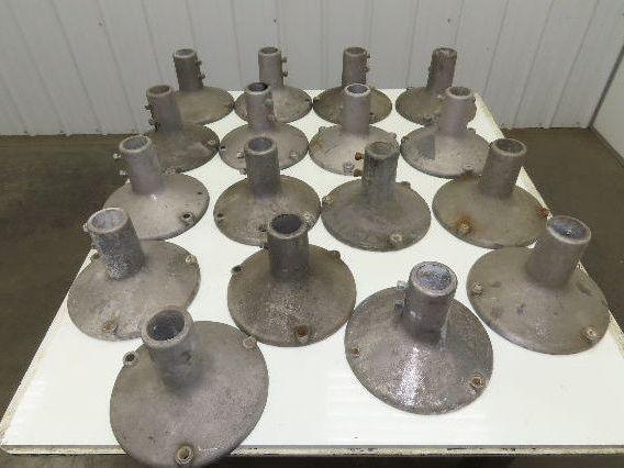 10" Cast Aluminum Pedestal Base Round Pipe Conveyor Leg Stand Adj Height
